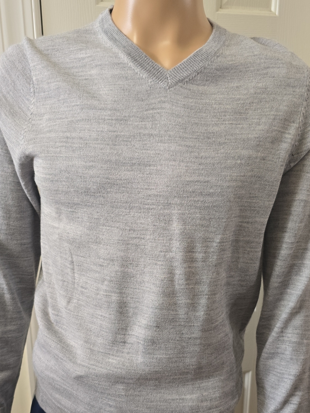 APT.9 MENS GRAY "ULTRASOFT" MERINO BLEND PULLOVER V-NECK SWEATER LARGE TALL